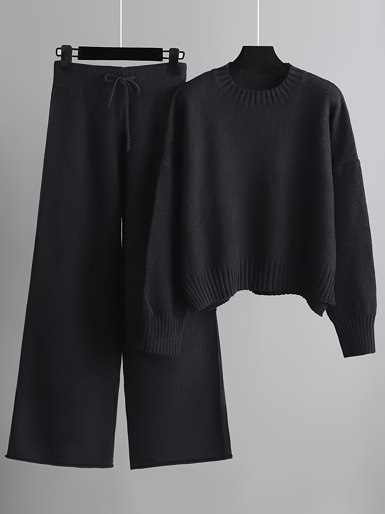 Combinaison mode femme : pull ample et pantalon large | Ensemble
