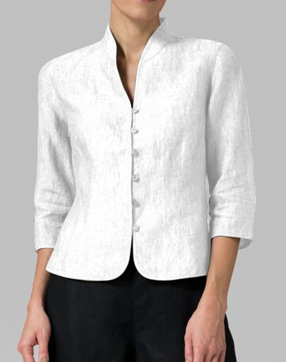 Chemisier à manches longues pour femme | Boutonné
