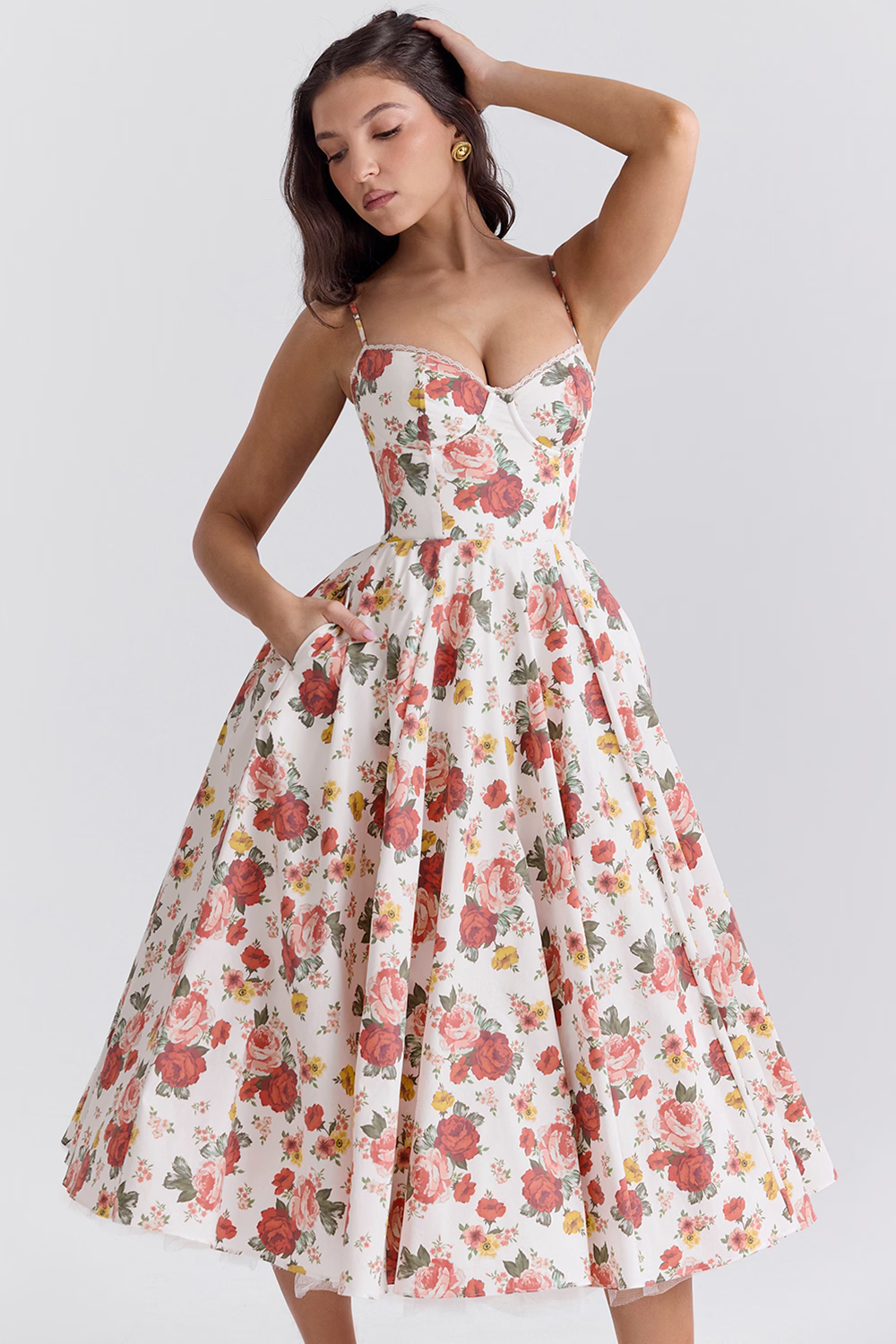 Robe de cocktail sans manches pour femme | Maxi