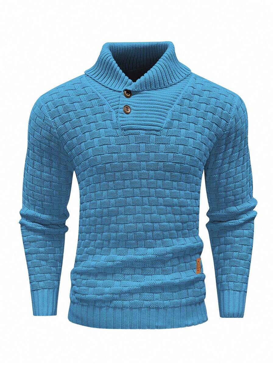 Pull décontracté à manches longues pour homme, couleur unie | Hiver