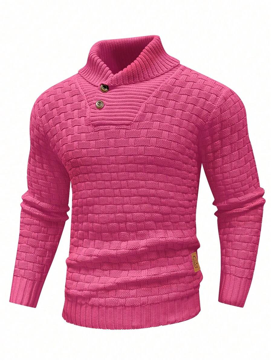 Pull décontracté à manches longues pour homme, couleur unie | Hiver