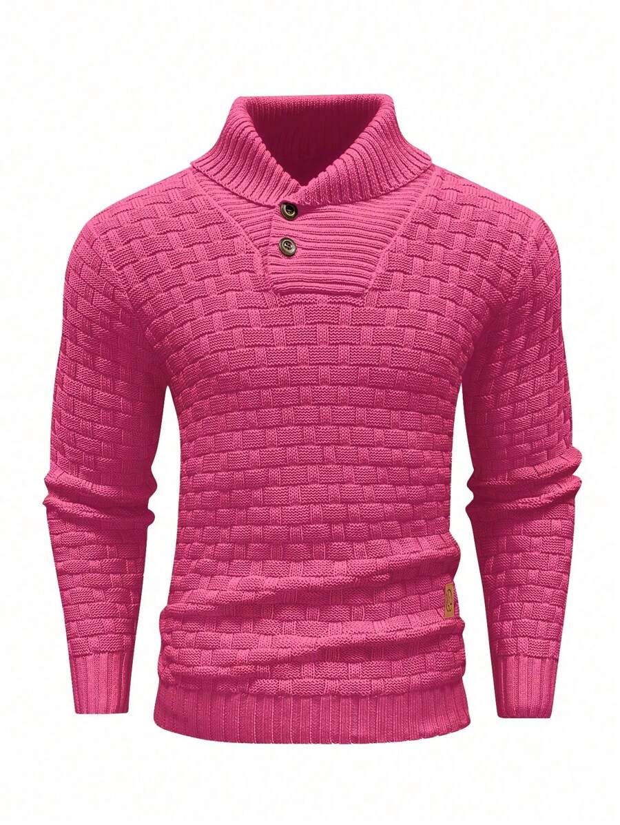 Pull décontracté à manches longues pour homme, couleur unie | Hiver