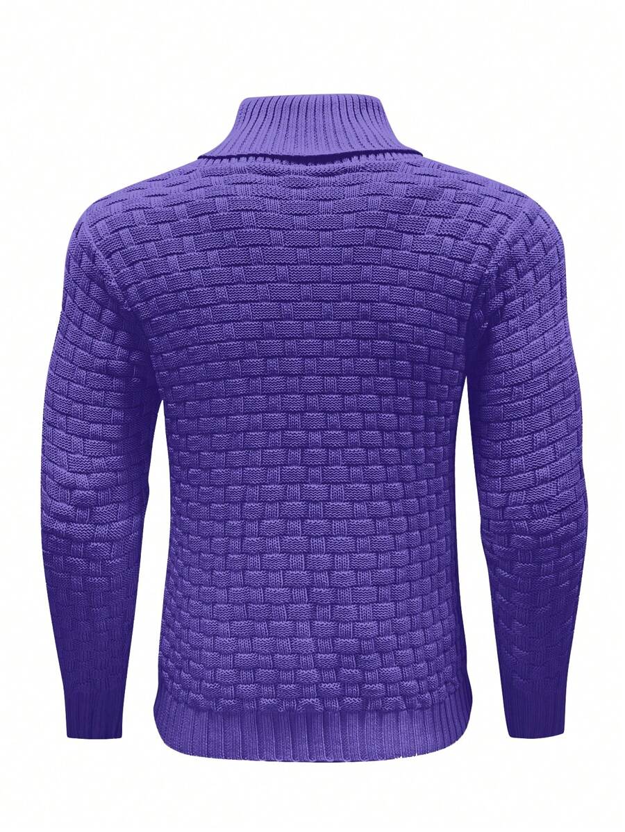 Pull décontracté à manches longues pour homme, couleur unie | Hiver