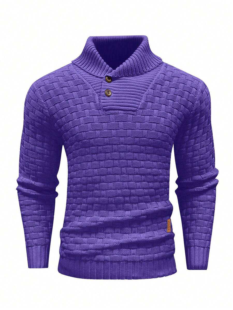 Pull décontracté à manches longues pour homme, couleur unie | Hiver