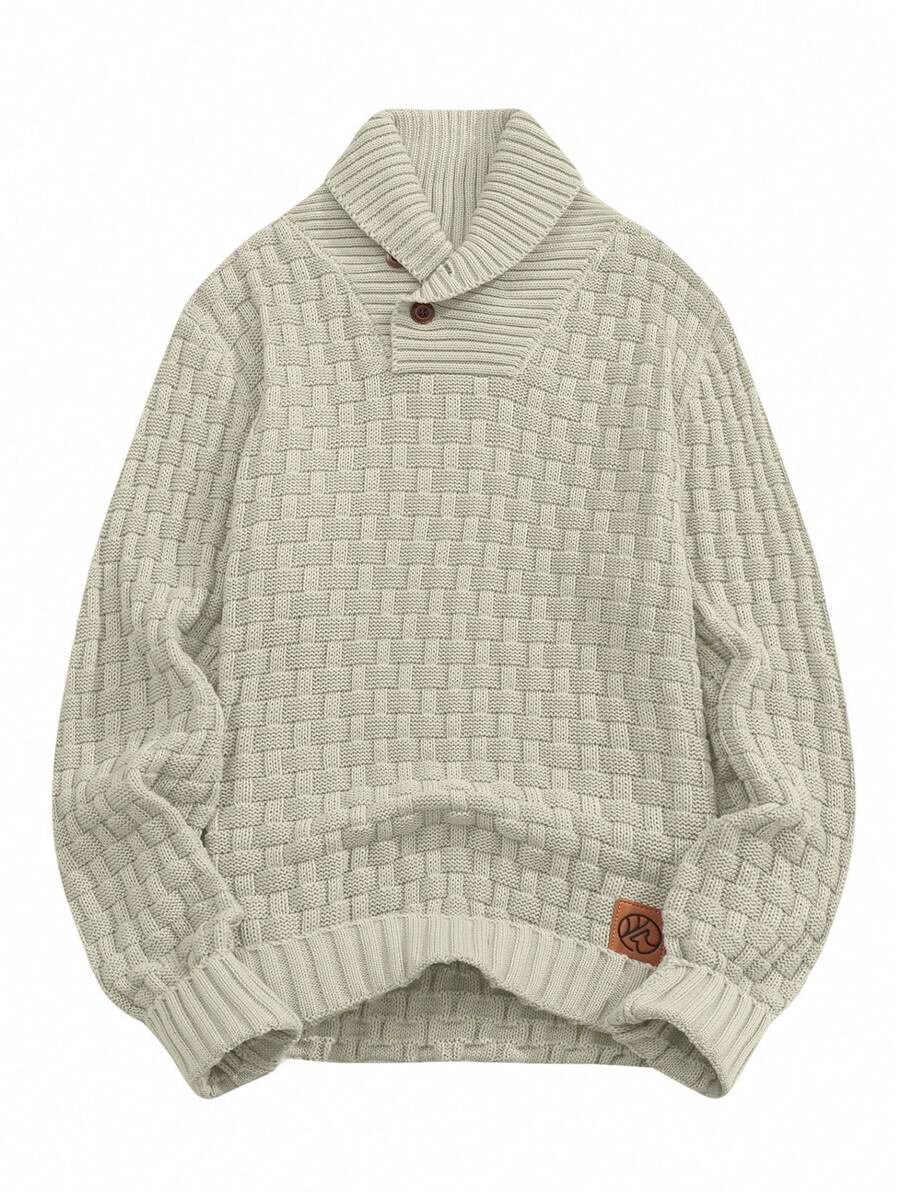 Pull décontracté à manches longues pour homme, couleur unie | Hiver