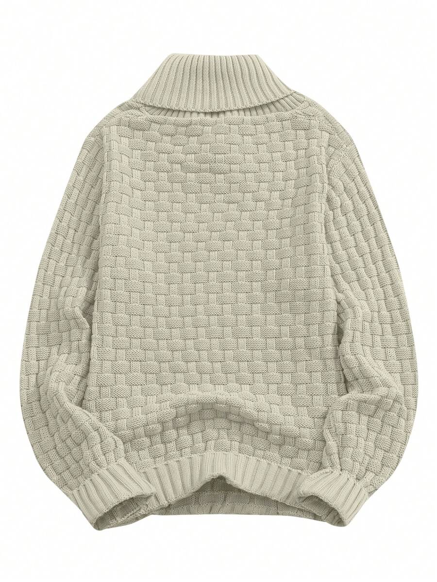 Pull décontracté à manches longues pour homme, couleur unie | Hiver