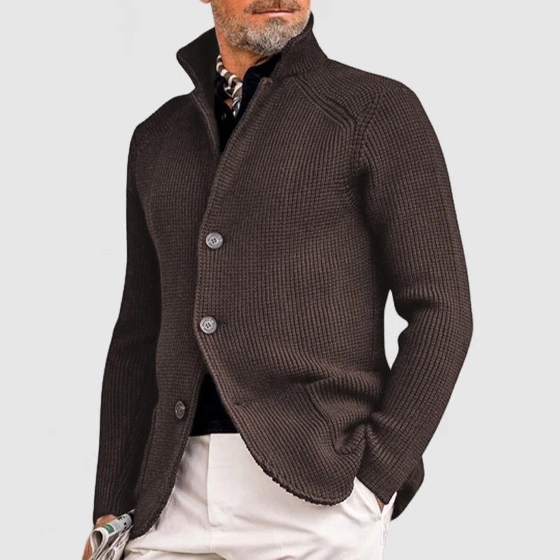 Cardigan décontracté en tricotée pour homme | Boutonné