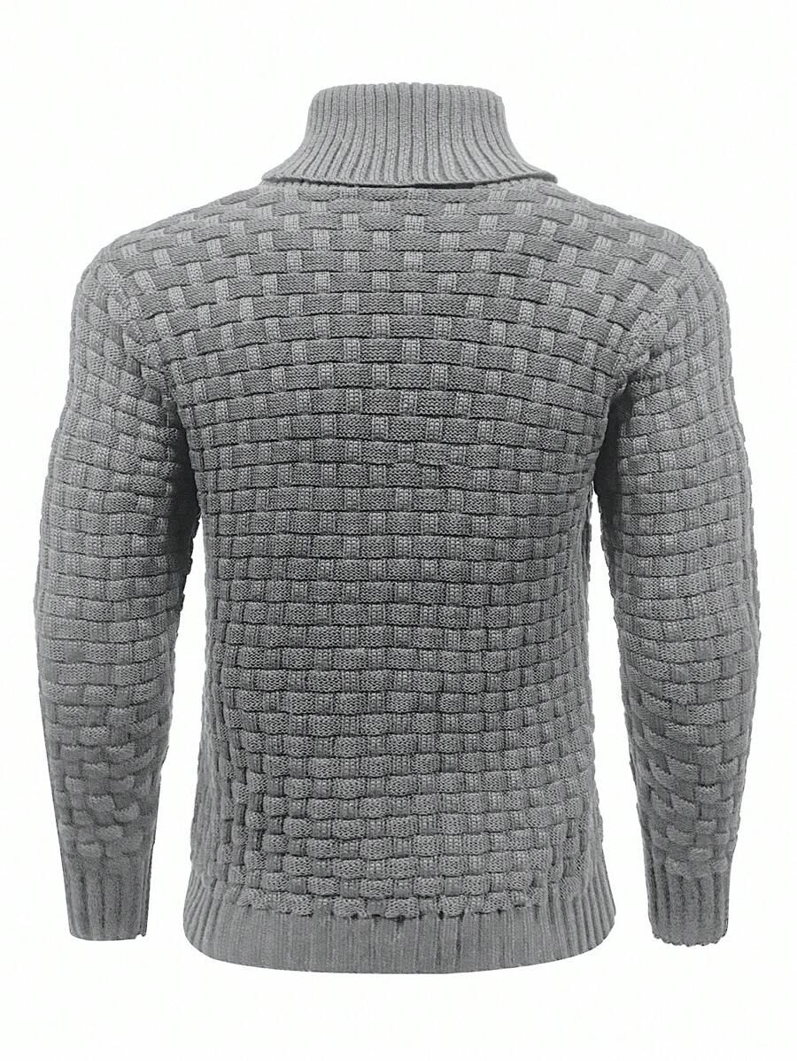 Pull décontracté à manches longues pour homme, couleur unie | Hiver