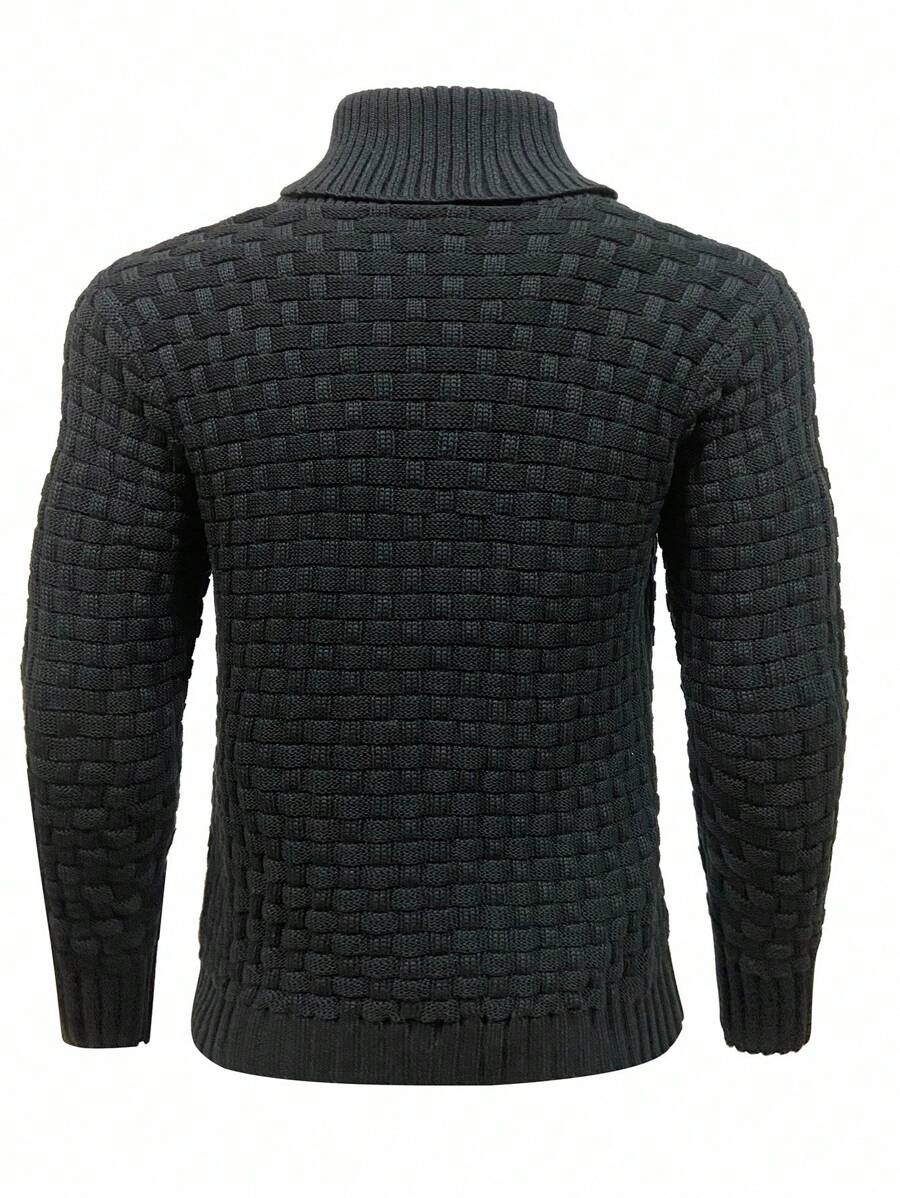 Pull décontracté à manches longues pour homme, couleur unie | Hiver