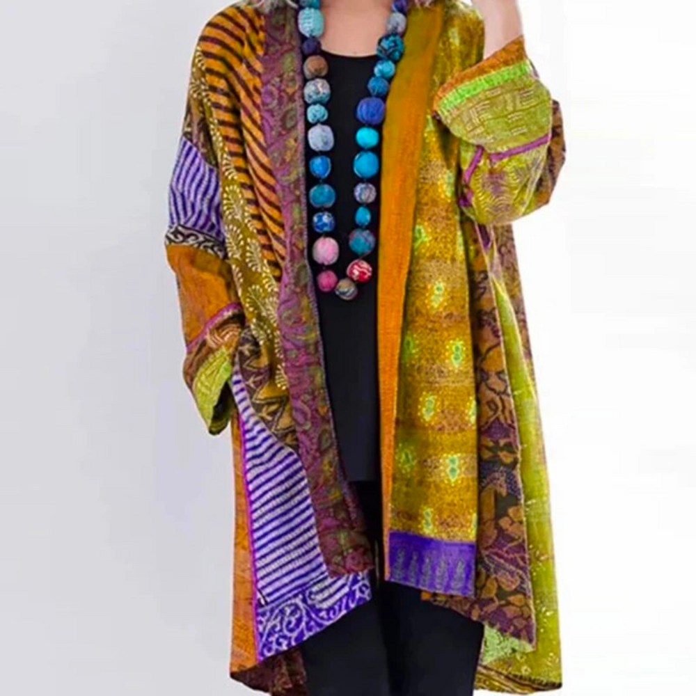 Cardigan décontracté à motif tribal pour femme | Hiver