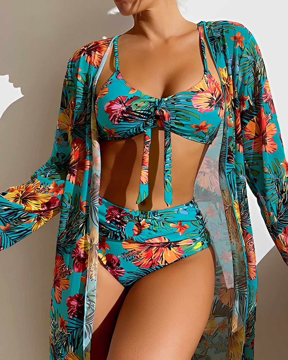 Ensemble bikini à motif floral pour femme | Été