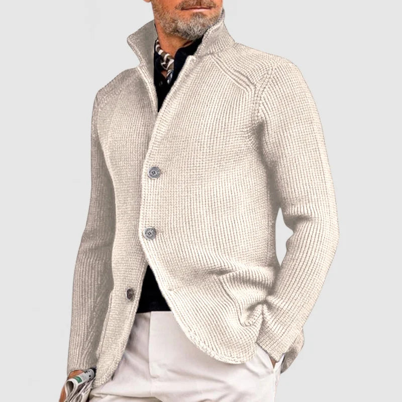 Cardigan décontracté en tricotée pour homme | Boutonné