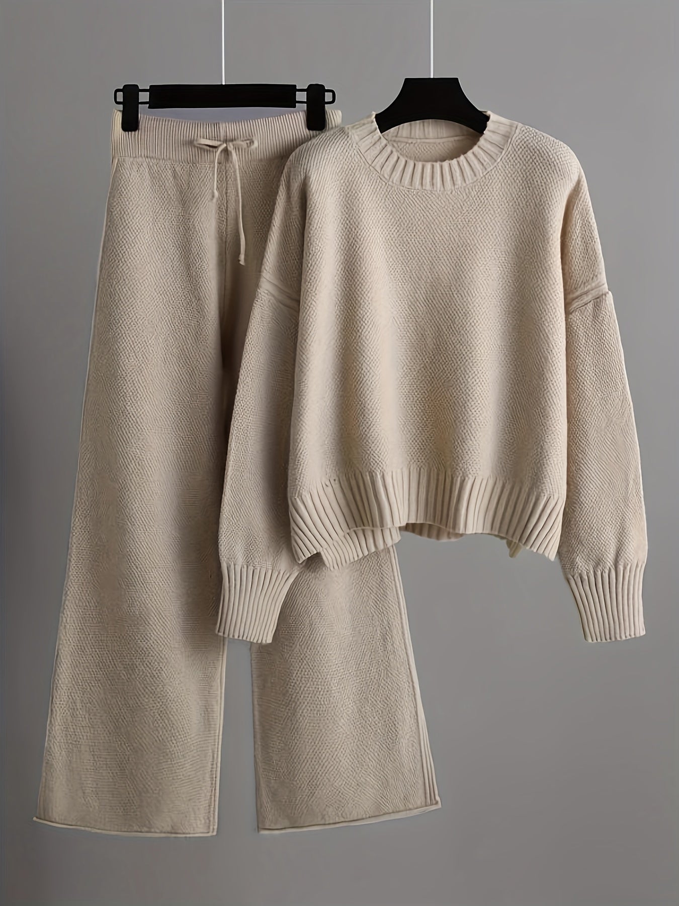 Combinaison mode femme : pull ample et pantalon large | Ensemble