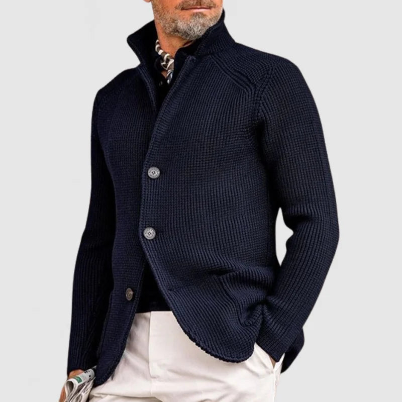 Cardigan décontracté en tricotée pour homme | Boutonné