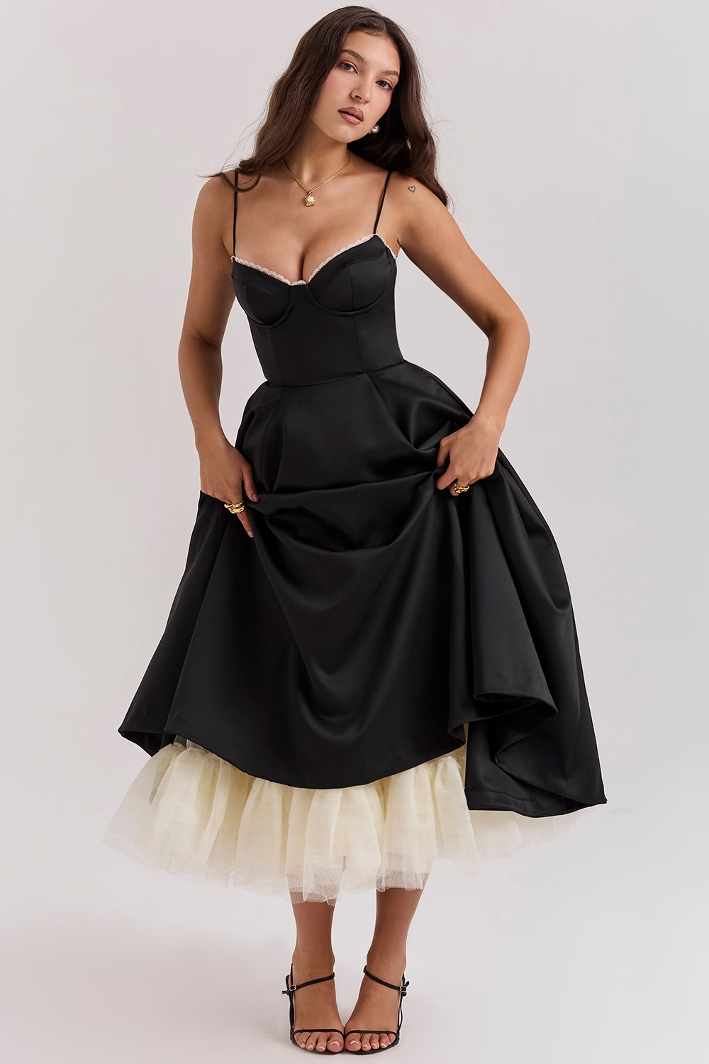 Robe de cocktail sans manches pour femme | Maxi