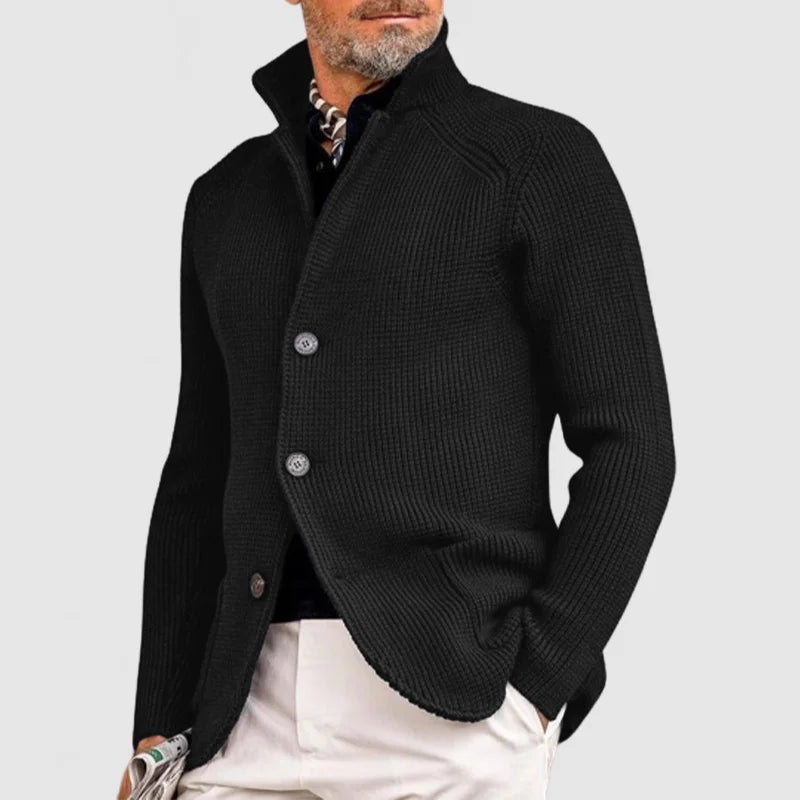 Cardigan décontracté en tricotée pour homme | Boutonné