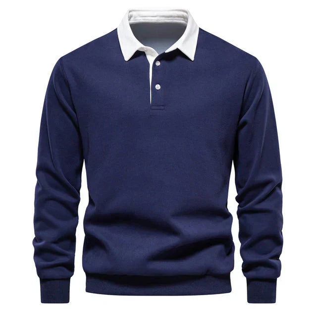 Polo décontracté à col pour homme | Chaud