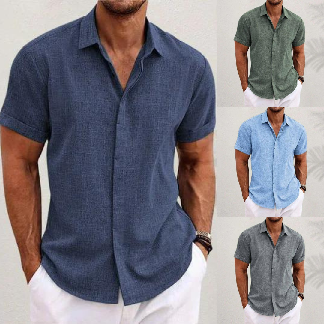 Chemise boutonnée à manches courtes pour homme | Été