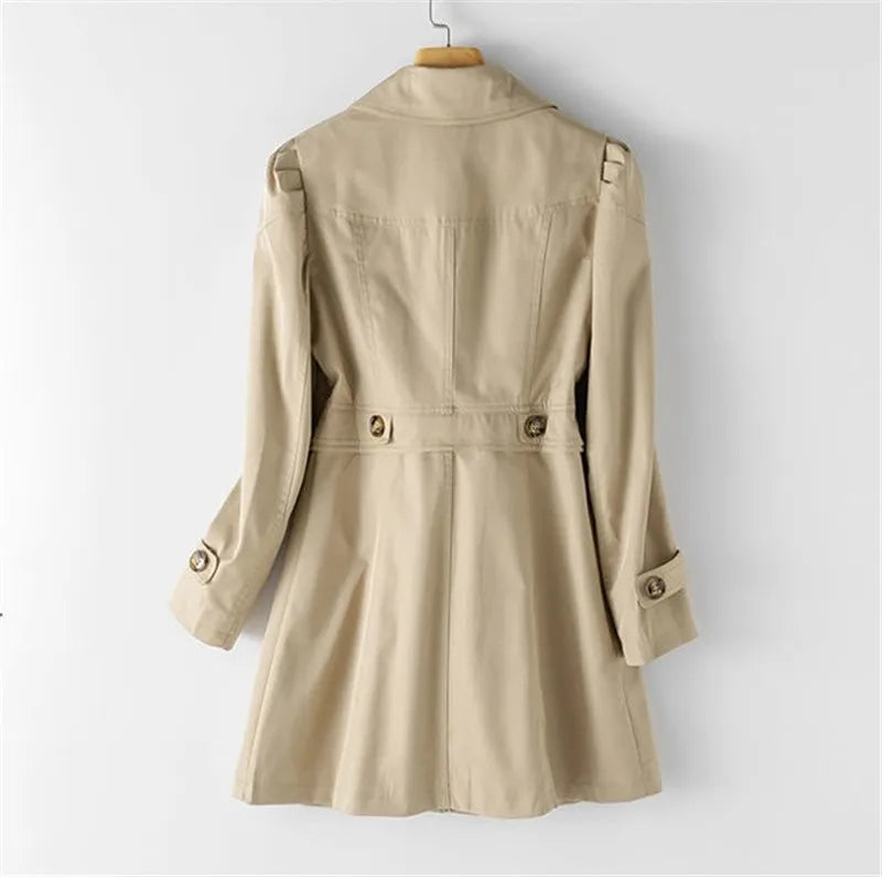 Trench-coat boutonné pour femme | Longue