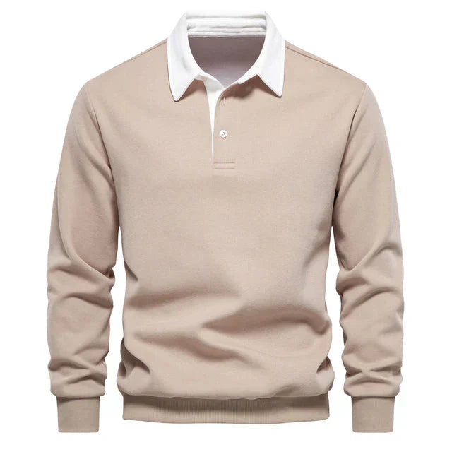 Polo décontracté à col pour homme | Chaud