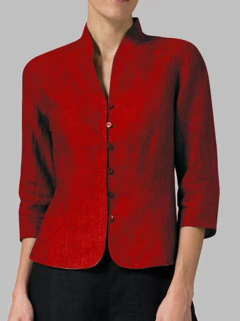 Chemisier à manches longues pour femme | Boutonné