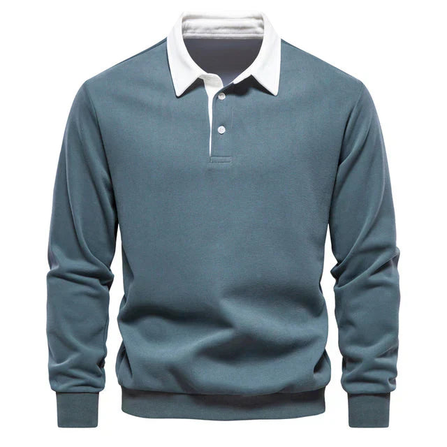 Polo décontracté à col pour homme | Chaud