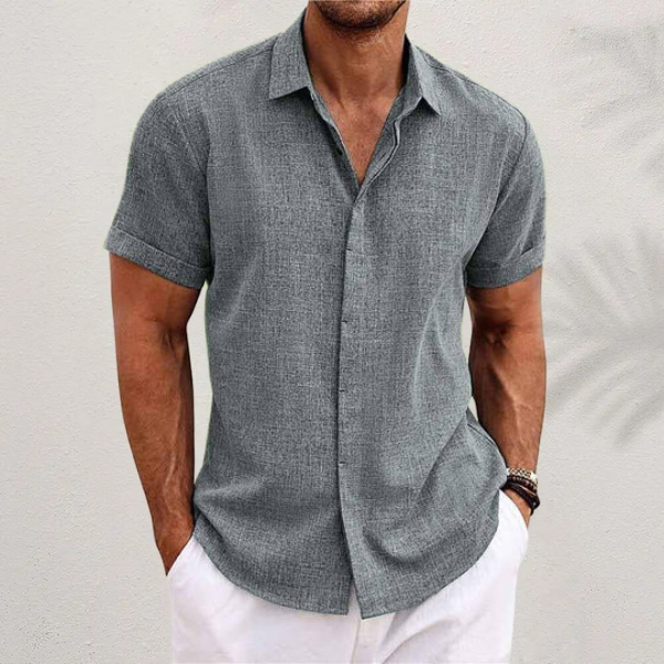 Chemise boutonnée à manches courtes pour homme | Été