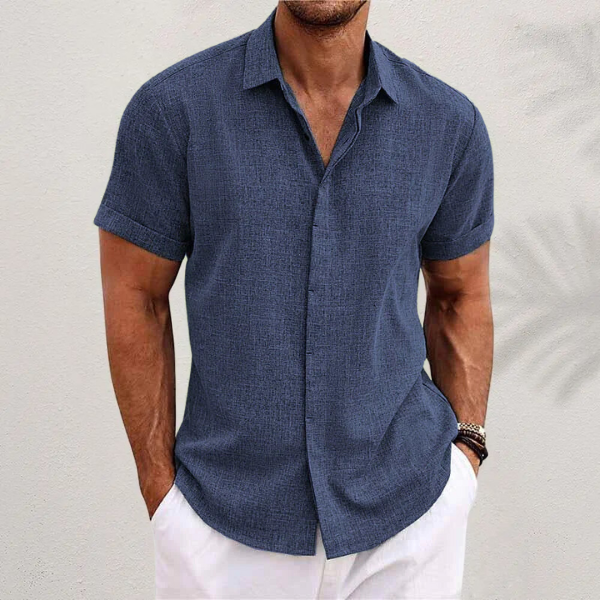 Chemise boutonnée à manches courtes pour homme | Été