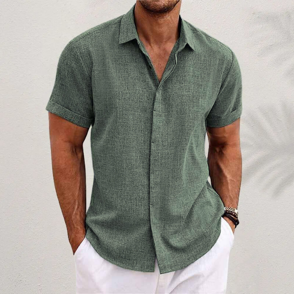 Chemise boutonnée à manches courtes pour homme | Été