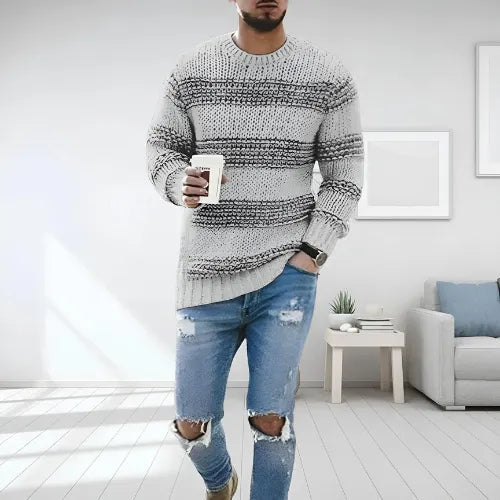 Pull d'hiver en tricot pour homme | Chaud