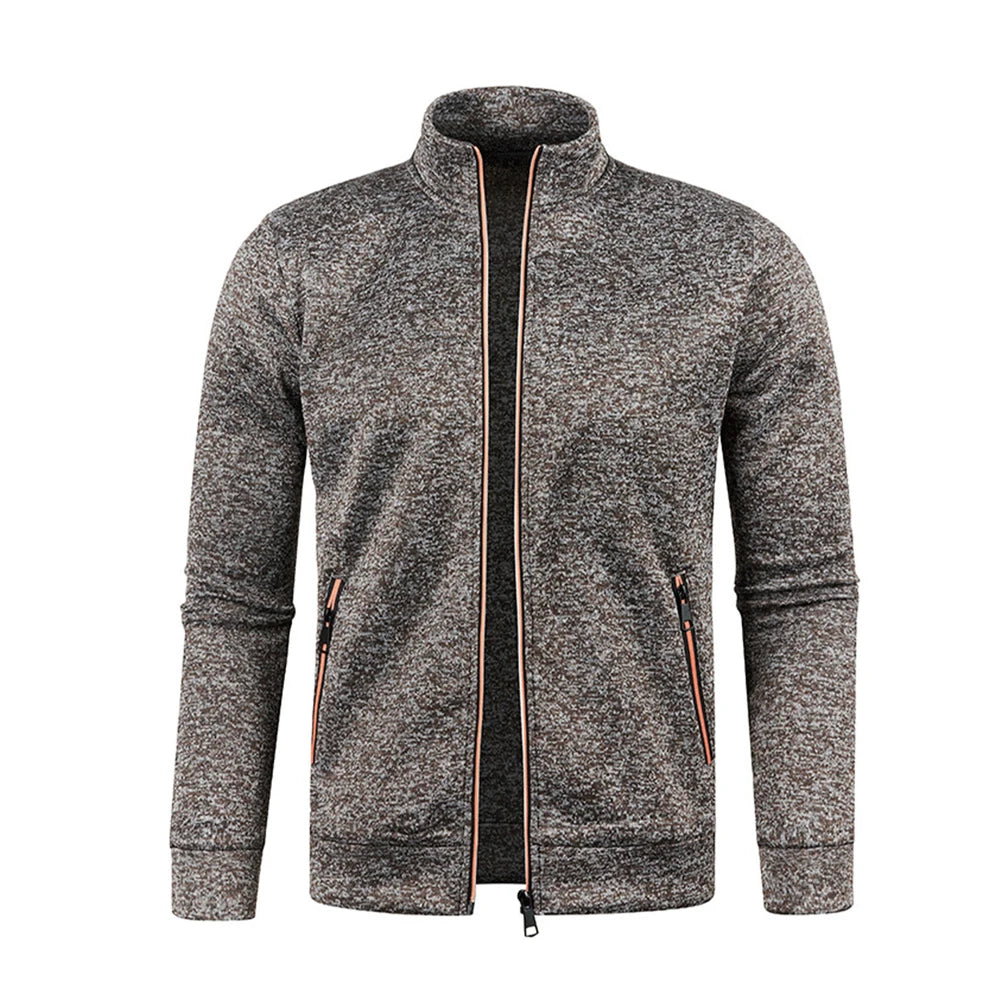 Cardigan d'hiver zippé pour homme, veste polaire décontractée | Chaud