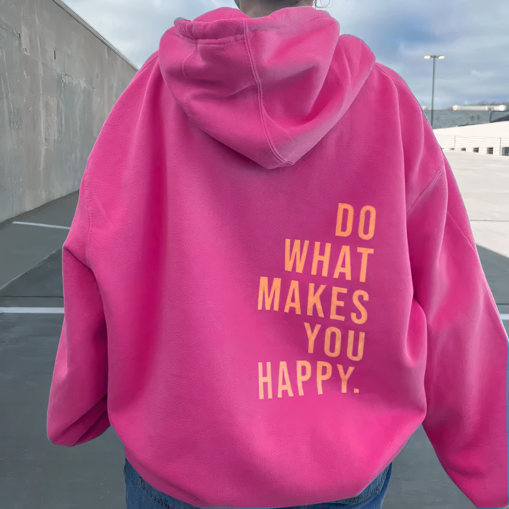 Pull imprimé oversize pour femme | Sweat à capuche