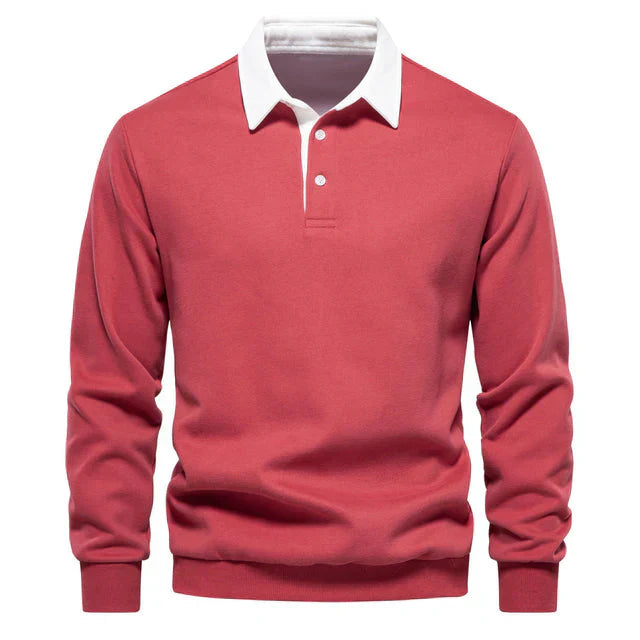 Polo décontracté à col pour homme | Chaud