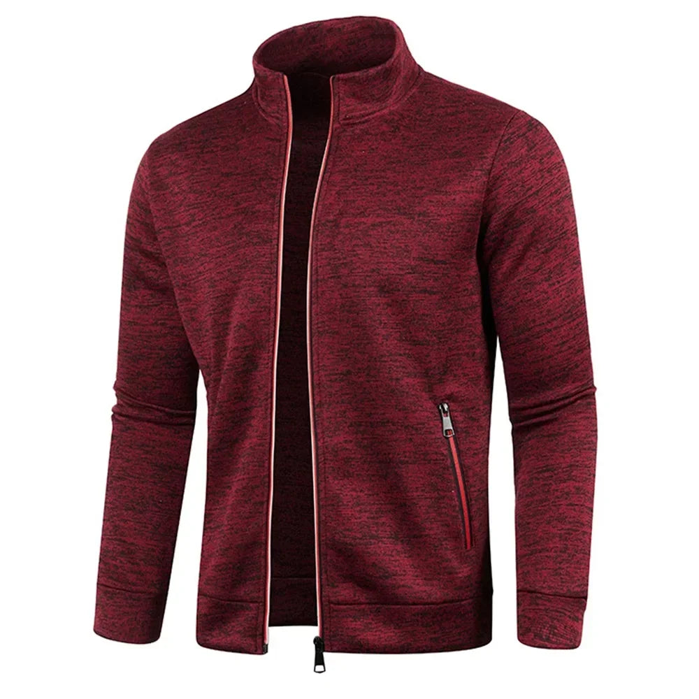 Cardigan d'hiver zippé pour homme, veste polaire décontractée | Chaud