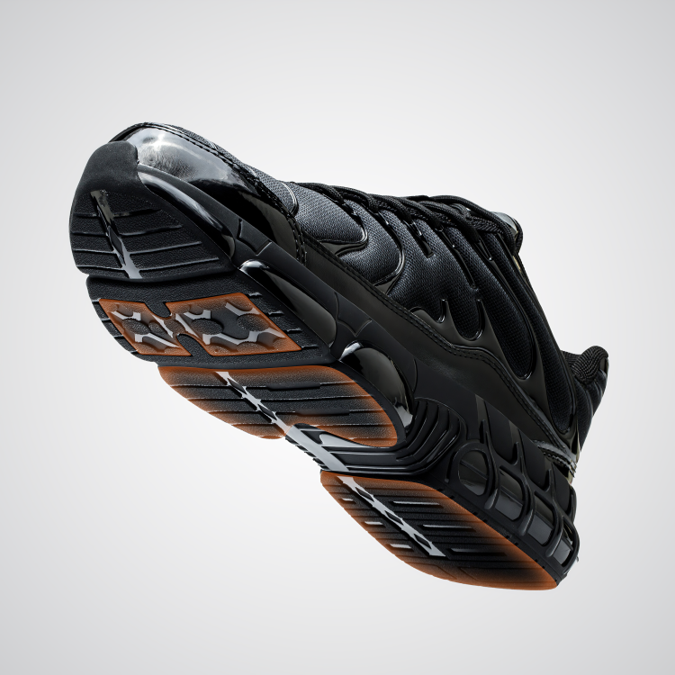 Chaussures de course noires pour homme | À lacets