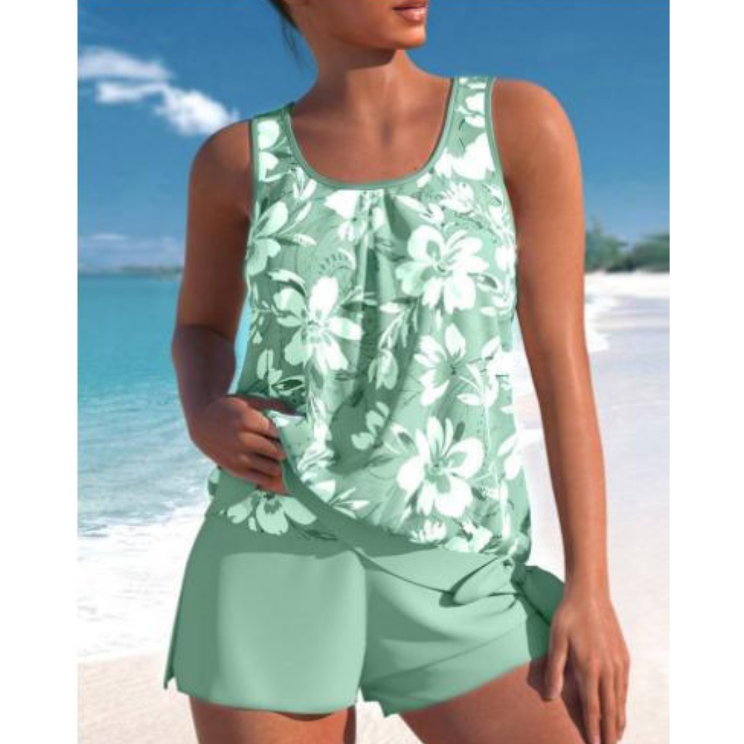Maillot de bain tankini fleuri pour femme | Été