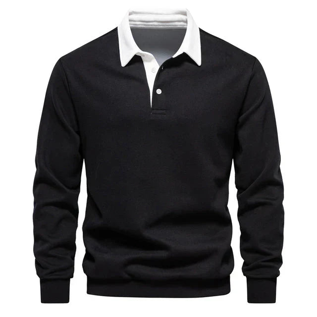Polo décontracté à col pour homme | Chaud
