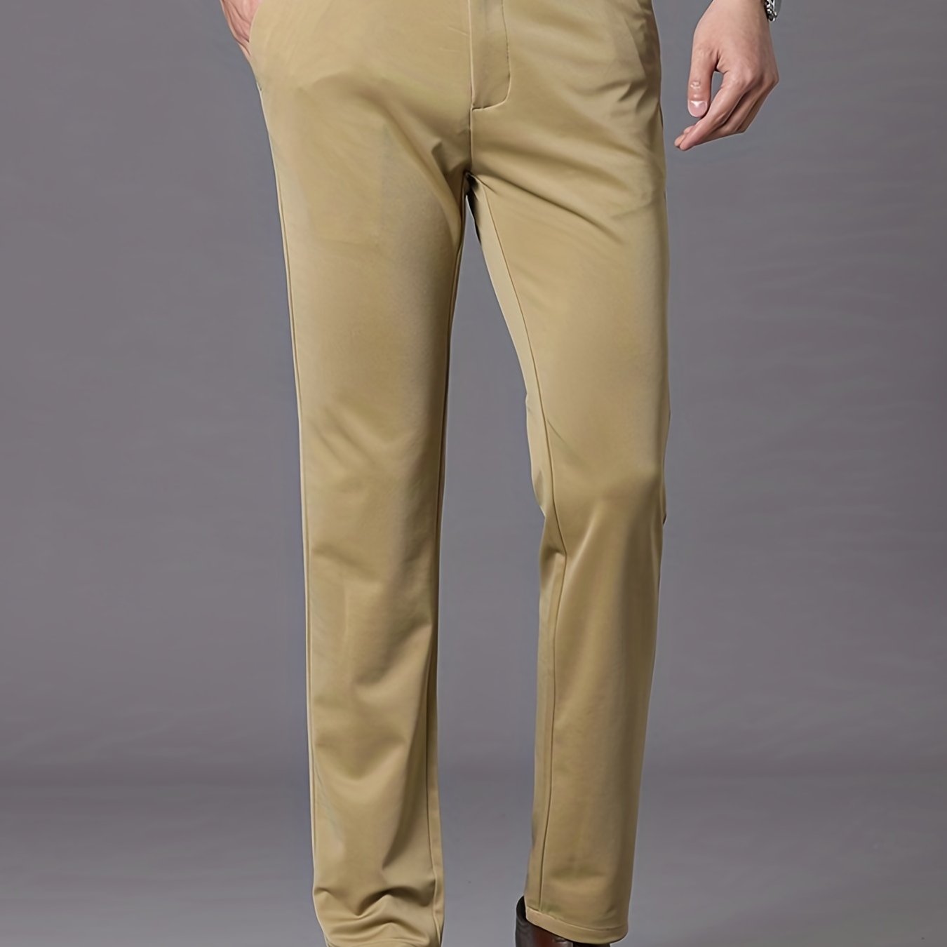Pantalon formel uni légèrement extensible pour homme | Classique