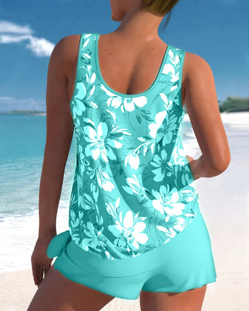 Maillot de bain tankini fleuri pour femme | Été