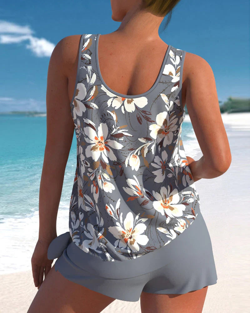 Maillot de bain tankini fleuri pour femme | Été