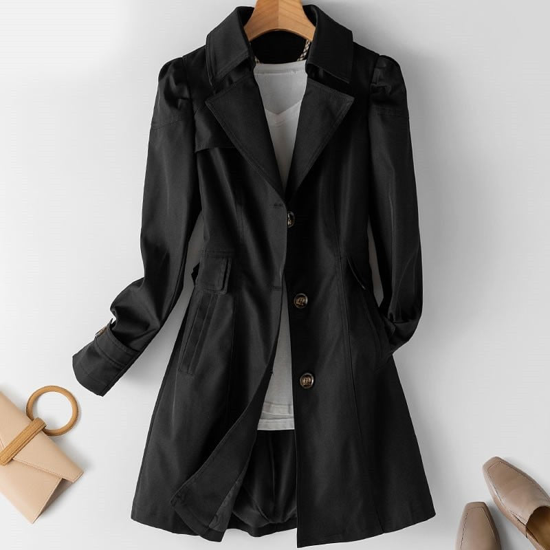 Trench-coat boutonné pour femme | Longue
