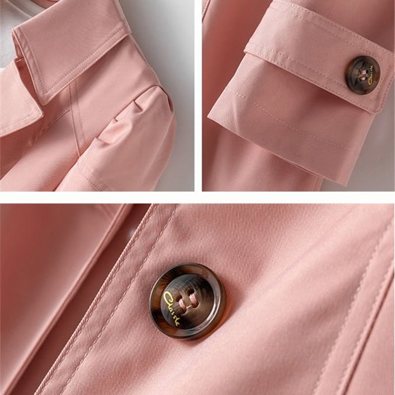 Trench-coat boutonné pour femme | Longue