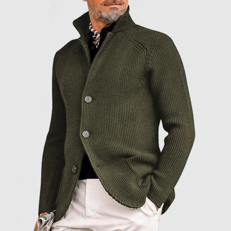 Cardigan décontracté en tricotée pour homme | Boutonné