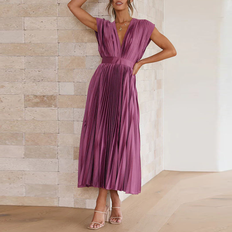 Robe De Soirée col V Pour Femme | Maxi