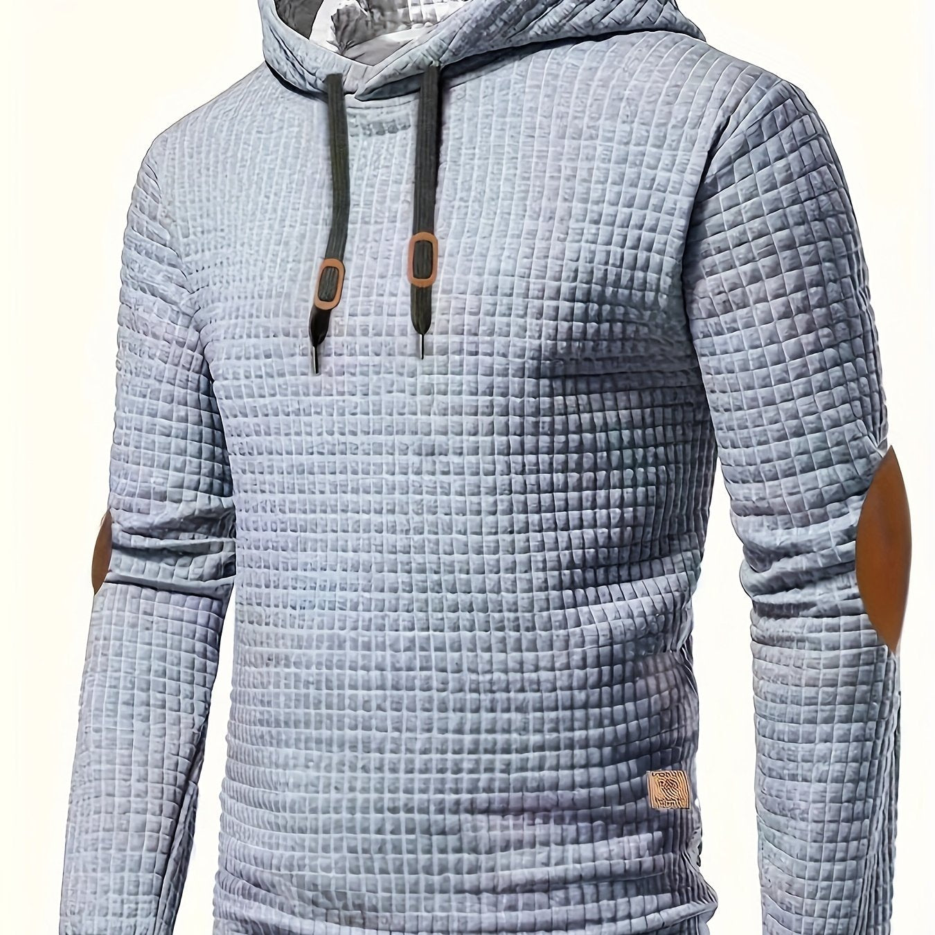 Pull d'hiver à carreaux blanc pour homme | Capuche