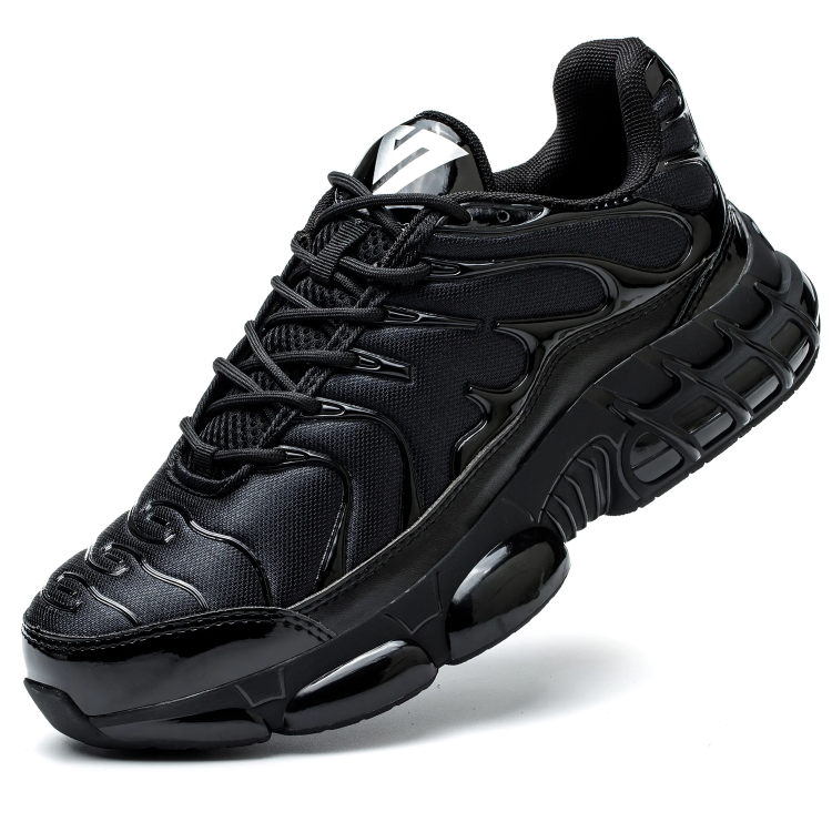 Chaussures de course noires pour homme | À lacets