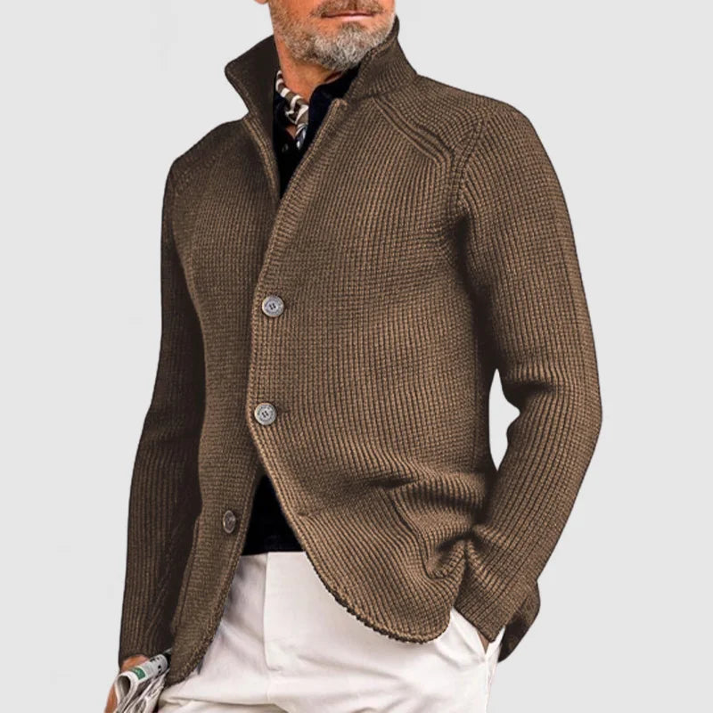 Cardigan décontracté en tricotée pour homme | Boutonné