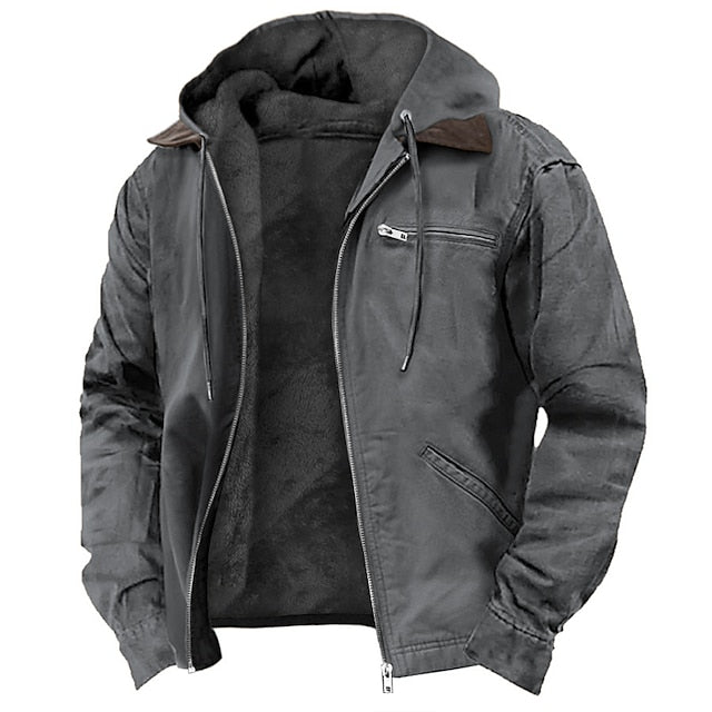Veste d'hiver à capuche pour homme | Fermeture éclair