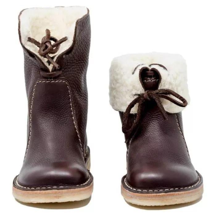 Bottines vintage pour femme | Chaudes