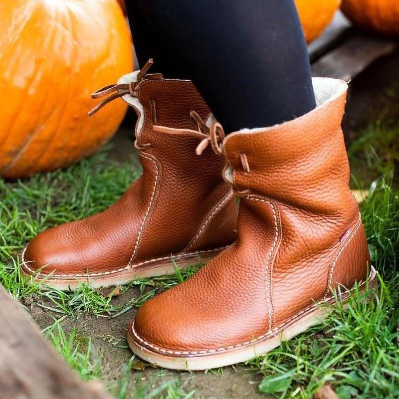 Bottines vintage pour femme | Chaudes